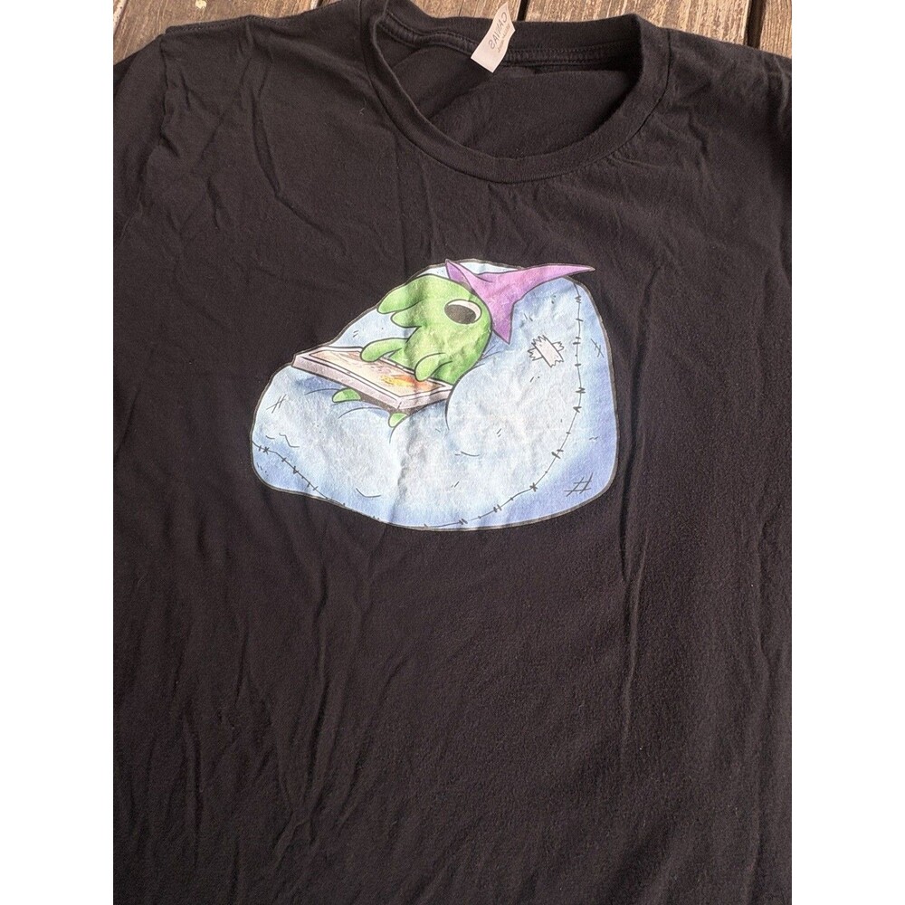 Smiling Friends Glep On A Beanbag Graphic Tee Mens Unisex Cotton T-Shirt Medium
